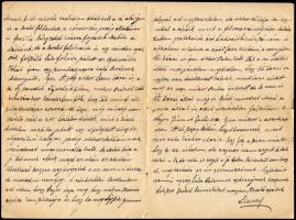 1916 Szatmár, Steuer Ábrahám rabbi, saját kezű levele fiának fejléces papírján / Satu Mare Ábrahám S...