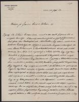 1913 Szatmár, Steuer Ábrahám rabbi, saját kezű levele fiának fejléces papírján / Satu Mare Ábrahám Steuer rabbi's letter