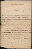 1917 Szatmár, Steuer Ábrahám rabbi, saját kezű levele fiának borítékkal / Satu Mare Ábrahám Steuer rabbi's letter