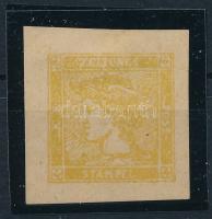 1851 Hírlapbélyeg sárga Merkúr utánnyomat