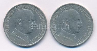 Olaszország 1923R-1924R 2L Ni (2xklf) T:VF ph.
Italy 1923R-1924R 2 Lire Ni (2xdiff) C:VF edge error...