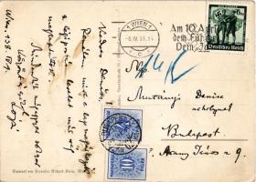 1938 Ein Volk, ein Reich, ein Führer! / Adolf Hitler, NSDAP German Nazi Party propaganda, map, swast...