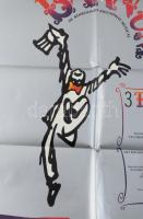 cca 1985 Mike Burstyn in Barnum, holland boradway musical plakát. Hajtva. Lapszéli apró szakadásokka...