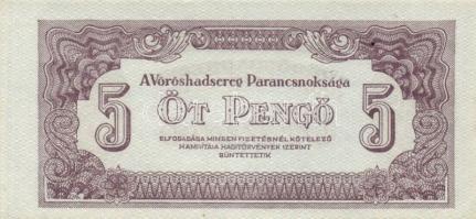 1944. "A Vörös Hadsereg Parancsnoksága" 2P (5x), 5P (5x) T:I,II+