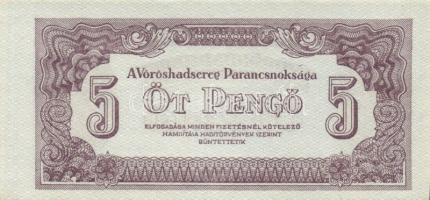 1944. "A Vörös Hadsereg Parancsnoksága" 2P (5x), 5P (5x) T:I,II+