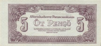 1944. "A Vörös Hadsereg Parancsnoksága" 2P (5x), 5P (5x) T:I,II+