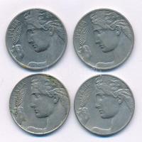 Olaszország 1909R 20c Ni + 1911R 20c Ni + 1914R 20c Ni + 1920R 20c Ni T:XF,VF
Italy 1909R 20 Centes...