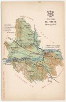 Esztergom vármegye térképe. Károlyi Gy. kiadása / map of Esztergom County (EM)