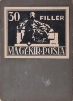 Szege Sándor (1883-1945): 30 fillér bélyeg terve, 1926 körül. Tus, papír. Jelzés nélkül. Kartonra ka...