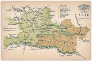 Arad vármegye térképe. Károlyi Gy. kiadása / map of Arad County (EM)