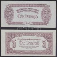 1944. "A Vörös Hadsereg Parancsnoksága" 2P (5x), 5P (5x) T:I,II+