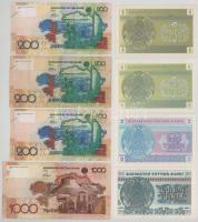 Kazahsztán 1993. 1t - 20t (4db, 3xklf) + 2006. 200T (3x) + 1000T T:UNC-XF
Kazakhstan 1993. 1 Tyin -...
