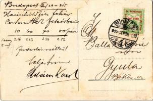 1915 Budapest V. Ádám Károly üzlete, műterem, elárusító helyiség, belsők. Kígyó utca 4. Hátoldalon Á...