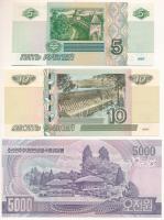 Oroszország 1997. 5R + 10R + Észak-Korea 2006. 5000W T:UNC
Russia 1997. 5 Roubles + 10 Rubles + Nor...