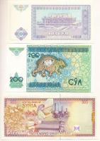 Üzbegisztán 1994. 100S + 1997. 200S + Szíria 1997. 200P T:UNC-AU
Uzbekistan 1994. 100 So'm + 1...