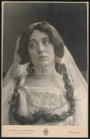 cca 1910 Dohnányi Ernőné Galafrés Elza (1879-1977) színésznő kabinetfotója 11x16 cm