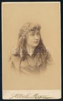 1893 Dohnányi Ernőné Galafrés Elza (1879-1977) színésznő gyermekkori vizitkártya fotója 11x16 cm
