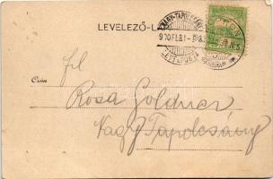 1900 Szombathely, Bagolyvár. Apfel H. C. kiadása + "NAGY-TAPOLCSÁNY LEVÉLPOSTA" (EK)