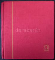 16 fehér osztott berakólap Schaubek rugós albumfedélben