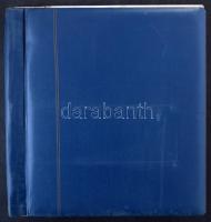 20 fehér osztott berakólap kék színű Schaubek rugós albumfedélben, használt állapotban