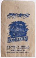 cca 1940 Tevely Béla Szent Klára gyógyszertára Bp XI. Horthy Miklós út gyógyszeres és teás zacskók, ...
