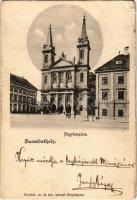 1902 Szombathely, Nagytemplom, székesegyház. Knebel cs. és kir. udvari fényképész (szakadás / tear)