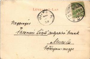 1902 Szombathely, Széchenyi tér. Knebel cs. és kir. udvari fényképész (szakadás / tear)