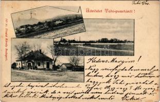 1902 Tahi, Tahi-puszta (Tahitótfalu); látkép, Tahi csárda, vendéglő, étterem. Kiadja Divald Károly 145. sz. (EK)