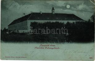 1902 Tata, Tata-Tóváros; Piaristák háza este holdfényben. Schmidt Edgar kiadása (fl)