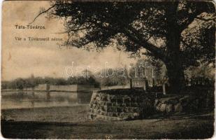 1931 Tata, Tata-Tóváros; Vár a Tóvárosról nézve. Lindenberg Adolf kiadása (fl)