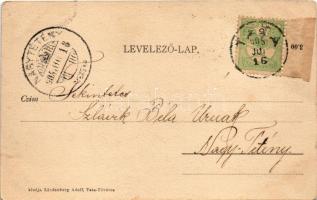 1905 Tata, Tata-Tóváros; Kapucinus kolostor. Lindenberg Adolf kiadása (EK)