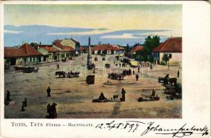 1897 Tata, Tata-Tóváros; Fő tér, piac (EM)