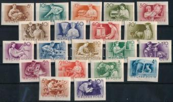 1955 Munka vágott sor (70.000) / Mi 1426-1445 imperforate set