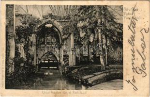 1903 Tata, Tata-Tóváros; Parkrészlet, római templom romjai. Engländer és Társa kiadása (ázott / wet damage)