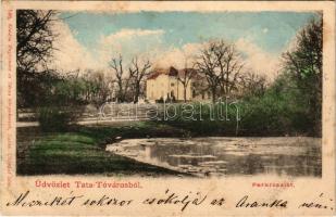 1902 Tata, Tata-Tóváros; Parkrészlet. Engländer és Társa kiadása (fl)