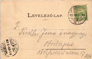 1902 Tata, Tata-Tóváros; Nagytemplom, Kossuth tér. Engländer és Társa kiadása + "BÉCS - GYŐR - ...