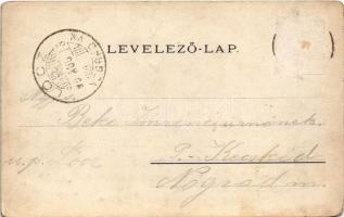 1900 Tihany, látkép. Kapható Farkas Vincénél, Weiss L. és F. könyvnyomdája (Rb)