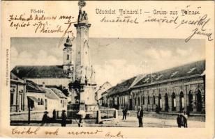 1903 Tolna, Fő tér, Bloch Sándor üzlete. Strasser Fülöp kiadása (EK)