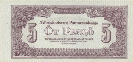 1944. "A Vörös Hadsereg Parancsnoksága" 2P (5x), 5P (5x) T:I,II+