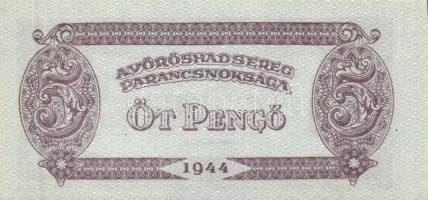 1944. "A Vörös Hadsereg Parancsnoksága" 2P (5x), 5P (5x) T:I,II+