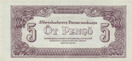 1944. "A Vörös Hadsereg Parancsnoksága" 2P (5x), 5P (5x) T:I,II+