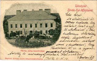 1900 Törökszentmiklós, Pánthy Leánynevelő intézet. Kapható Kardos Lajosnál (kis szakadás / small tear)