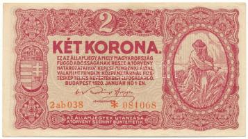 1920. 2K "2ab * 081068" T:AU Hungary 1920. 2 Korona "2ab * 081068" C:AU Adamo K7