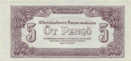 1944. "A Vörös Hadsereg Parancsnoksága" 2P (5x), 5P (5x) T:I,II+