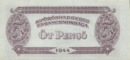 1944. "A Vörös Hadsereg Parancsnoksága" 2P (5x), 5P (5x) T:I,II+
