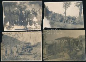 ca 1916 4 db I. világháborús feliratozott fotó 6x9 cm