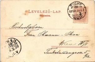 1899 Fiume, Rijeka; Trsat / Tersatto. Edgar Schmidt / mausoleum of the castle (kis szakadás / small ...