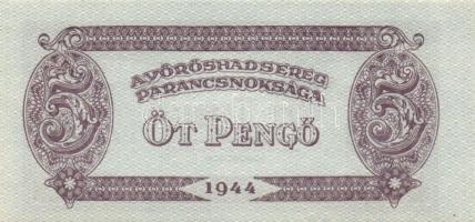 1944. "A Vörös Hadsereg Parancsnoksága" 2P (5x), 5P (5x) T:I,II+