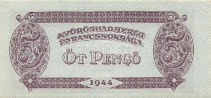 1944. "A Vörös Hadsereg Parancsnoksága" 2P (3x), 5P (3x) T:I,II+