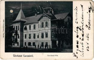 1907 Tarcsa, Bad Tatzmannsdorf; Carolinen Villa am Nacht. Hönigmann 4521. / Villa este holdfényben / villa at night in moonlight (EM)